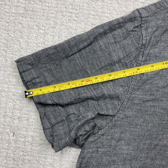 Hurley Shirt Mens Grey Summer Button Down Short Sleeve Collared Size XL Beach - Picture 9 of 14